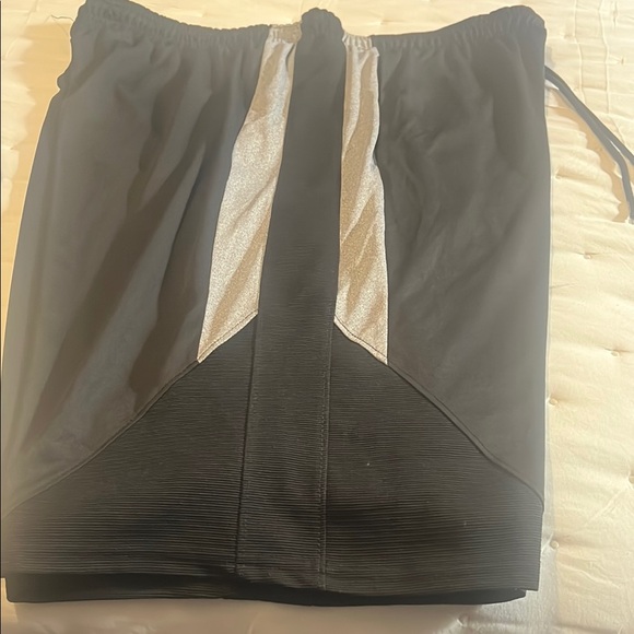 Game Time Black and Silver Men's Shorts - Picture 1 of 5